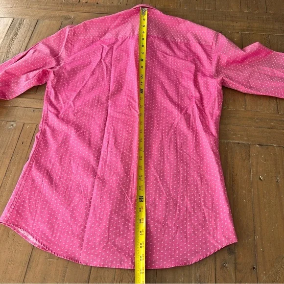 Bertigo pink slip cuff floral button down shirt men’s medium - Picture 9 of 10